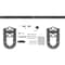 Ekena Millwork Premium Wagon Wheel Horseshoe Barn Door Hardware Set w/ 7' Track for 2 1/4" Doors, Silver Metallic GB600157H2WSM - alternate 2